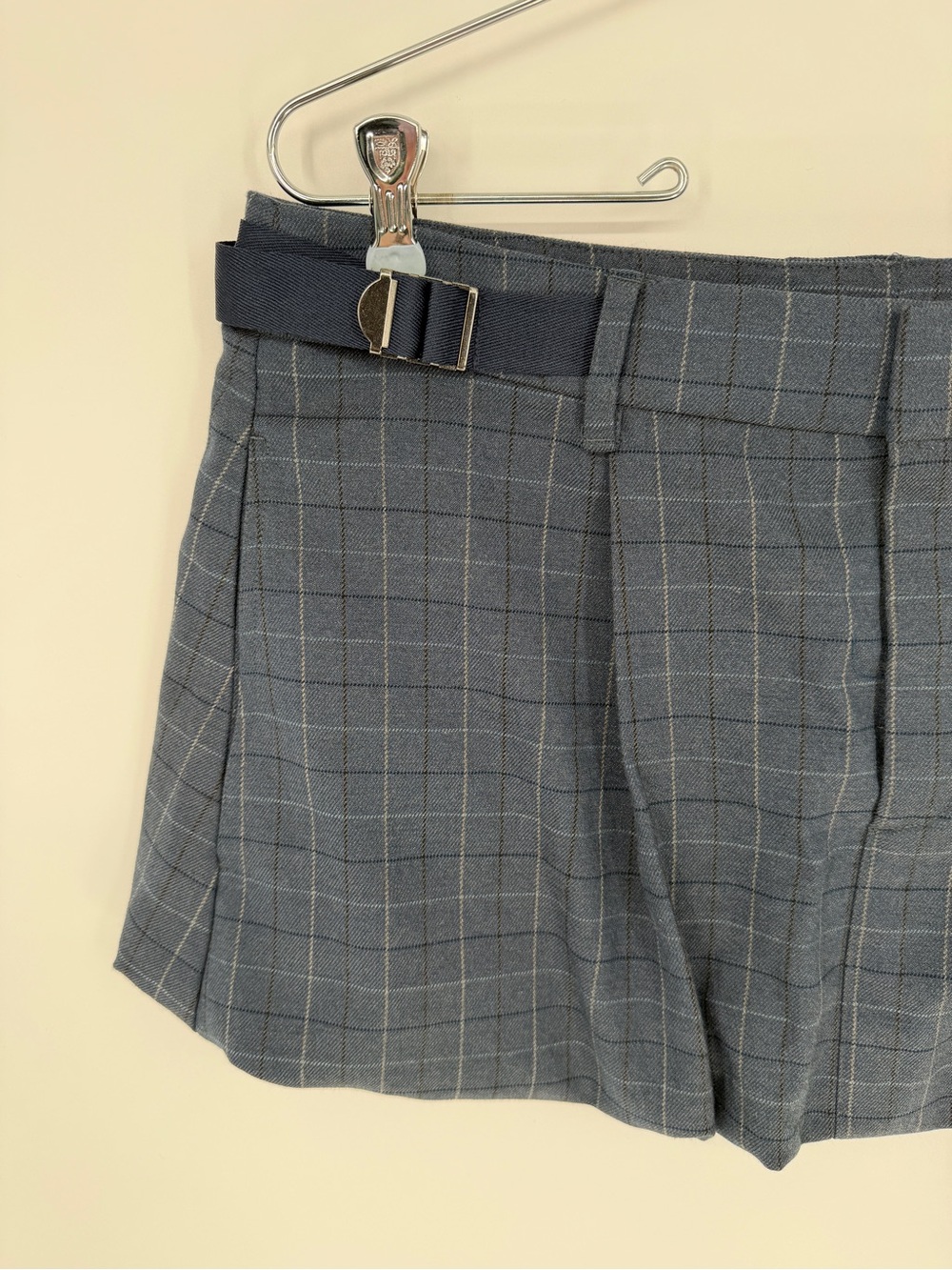 Free People Saturn Bubble Mini Skirt Plaid Blue Academia Women's - Size 10 - Picture 3 of 10